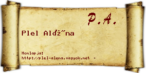 Plel Aléna névjegykártya